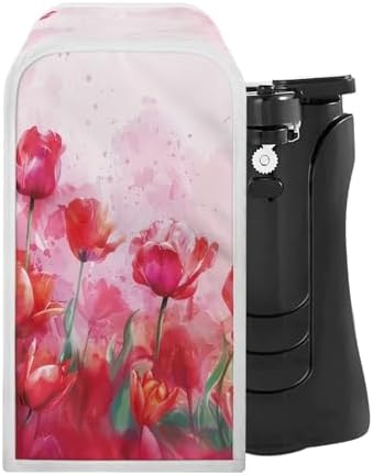 TODIYADDU Red Tulip Electric Can Opener Cover