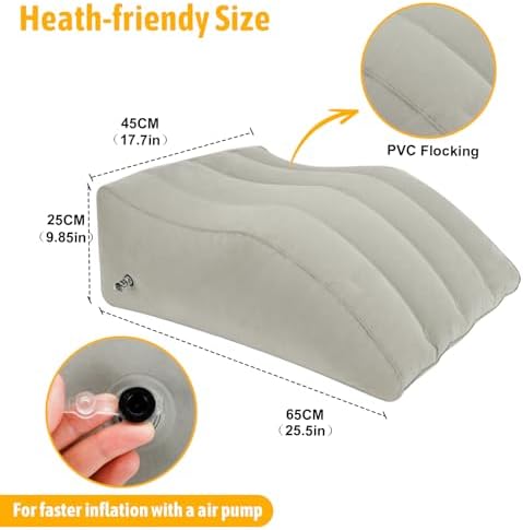 Inflatable Leg Elevation Pillow for Comfort and Swelling Relief