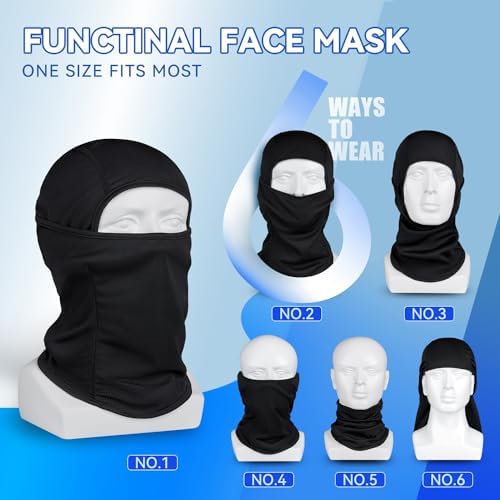 KOOLSOLY 3 Piece Balaclava Ski Mask for Men Women UV Protection Windproof