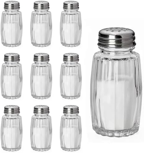 10pcs Small Glass Salt Pepper Shakers Set
