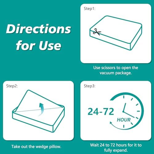 Longering 4PCS Orthopedic Bed Wedge Pillow Set - Neck Back Leg Pain Relief