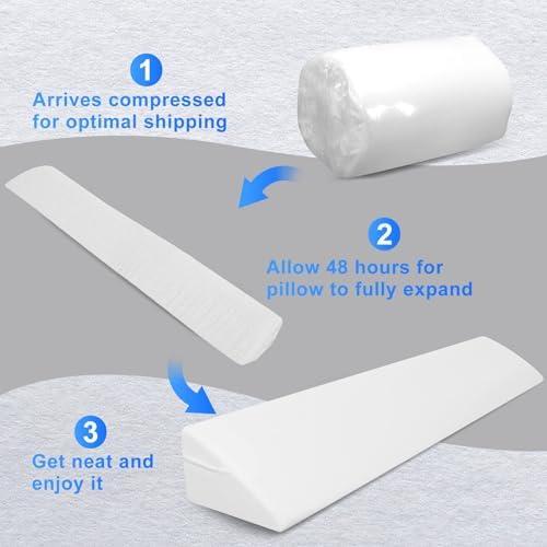 Talcusble King Size Bed Wedge Pillow White