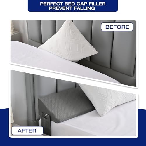 MIDLADE Queen Bed Wedge Pillow for Headboard Gap Filler