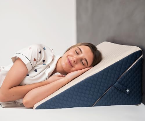 Isadem Bed Wedge Pillow - 45 Degree Incline Cushion
