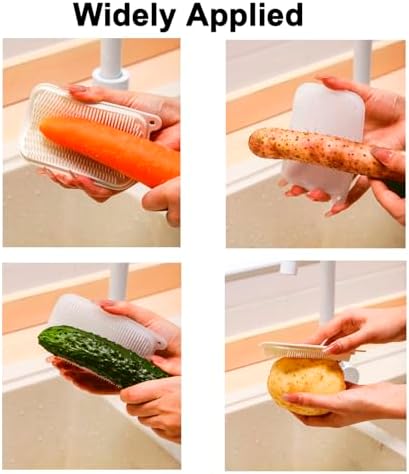 HAGBOU 2 PCS Soft Vegetable Scrubber Brush for Potatoes Carrots and Cucumbers