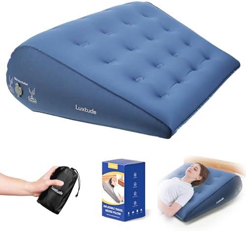 Luxtude Inflatable Wedge Pillow for Back Pain Relief and Travel