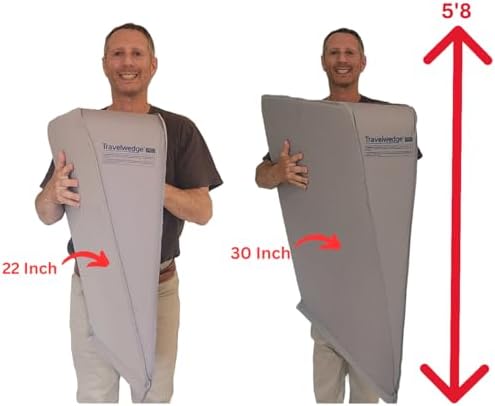 Travelwedge Self-Inflating Bed Wedge Pillow - 30 Inch Checked Bag Version 1