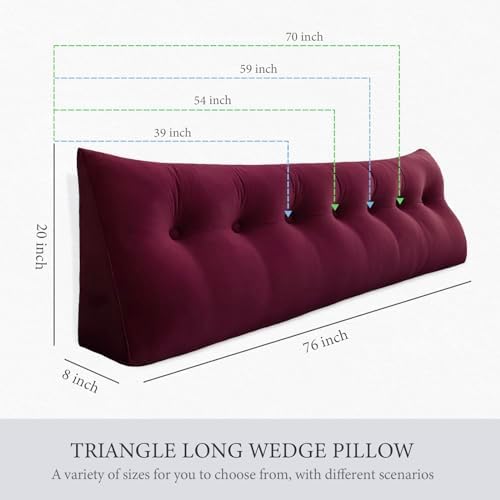 Rucener 10 lbs Velvet Headboard Pillow