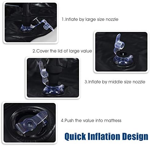 Goplus Inflatable Car Bed Mattress with Pillow and Air Pump - Black