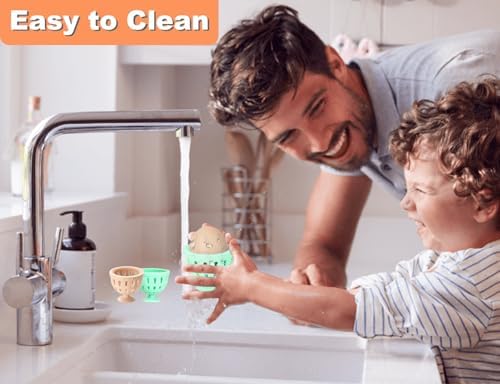 Silicone Egg Washer with Suction Cup 58cm Blue