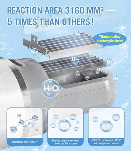 BUUO Fruit and Vegetable Washing Machine with 3160mm2 Reaction Area