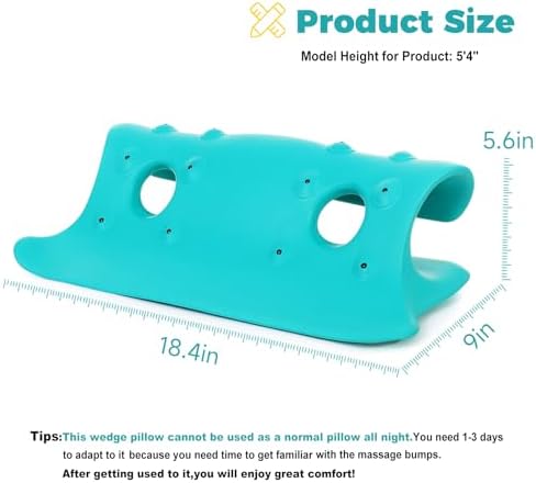Massage Wedge Pillow for Back Pain Relief and Pressure Relief