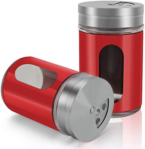Accmor 2pcs Salt and Pepper Shakers in Red