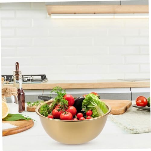 VINTORKY 1 Set Mini Golden Colander with Bowl