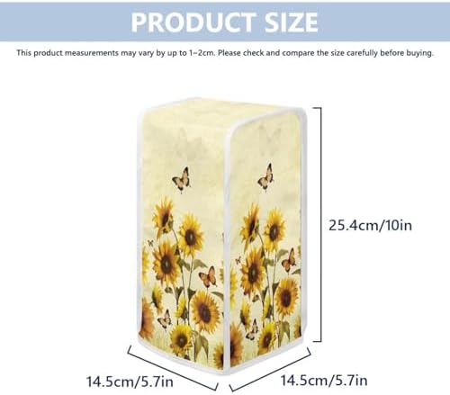 Annejudy Electric Can Opener Dust Cover with Sunflower Butterfly Pattern 1