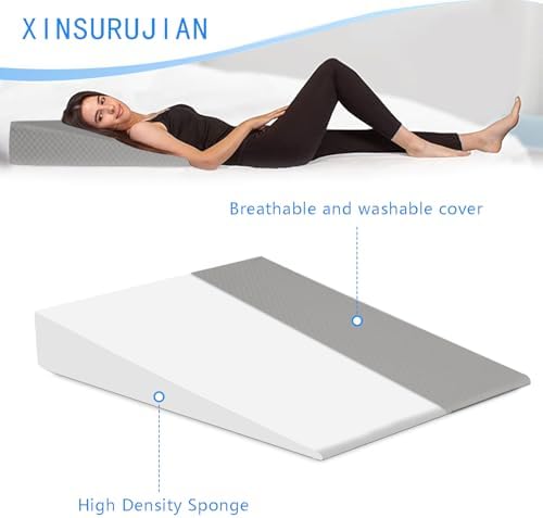 XINSURUJIAN Bed Wedge Pillow Triangle Belt Foam White