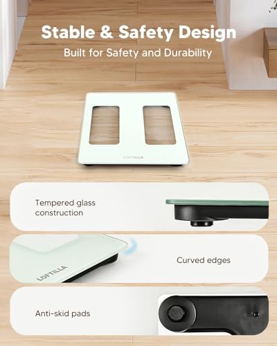 LOFTILLA Digital Bathroom Scale 400lb Accurate Weight Monitor