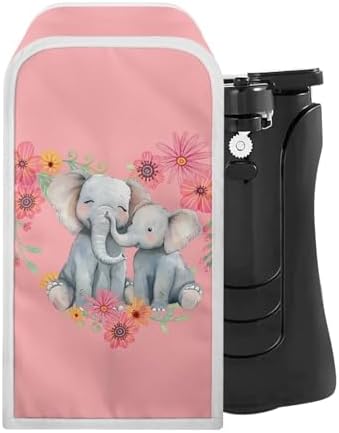 Suhoaziia Can Opener Dust Cover with Elephant Flowers Pattern 1