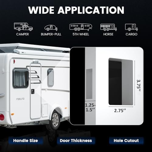HZRVTECH RV Door Lock Replacement with 4 Keys 1
