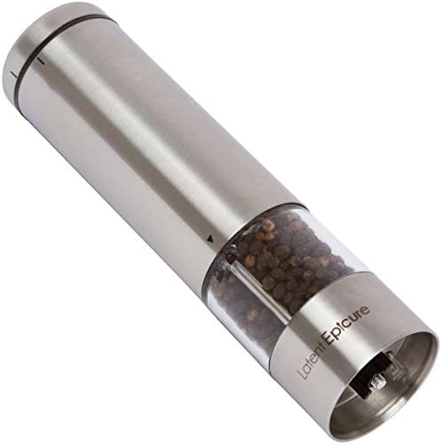 Electric Salt and Pepper Grinder - Battery Operated Adjustable One Handed