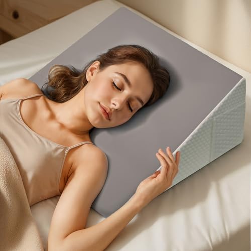 DeerFable Dual Sided Bed Wedge Pillow - Gray 75 Inch 1