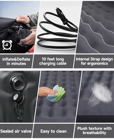 Umbrauto Car Air Mattress with Pump and Pillows