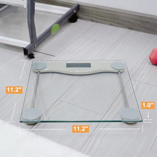 NUTRI FIT Digital Bathroom Scale with Step-on Tech and AAA Batteries