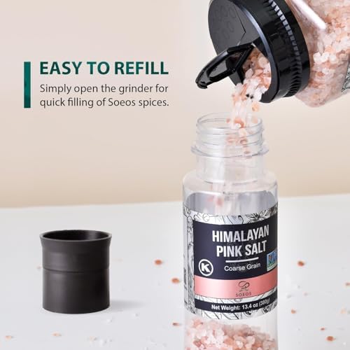Soeos Himalayan Pink Salt Coarse Grinder Set