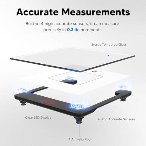 arboleaf Digital Bathroom Scale with LED Display