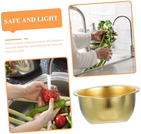 Luxshiny Stainless Steel Colander with Drain Basket