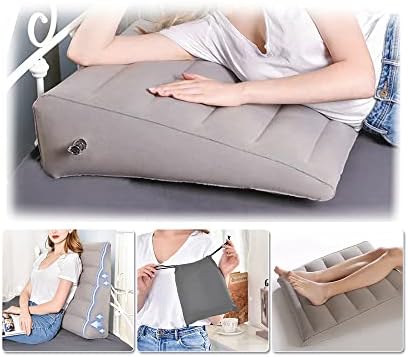 ZNALDP Inflatable Pillow Wedge for Acid Reflux and Travel