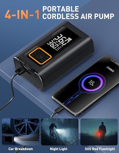 LYTFEI Tire Inflator Portable Air Compressor with Digital Gauge