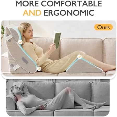 BDEUS 4-PCS Orthopedic Bed Wedge Pillow Set for Post-Surgery Recovery