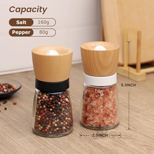 VEVOK CHEF Salt Pepper Grinder Set