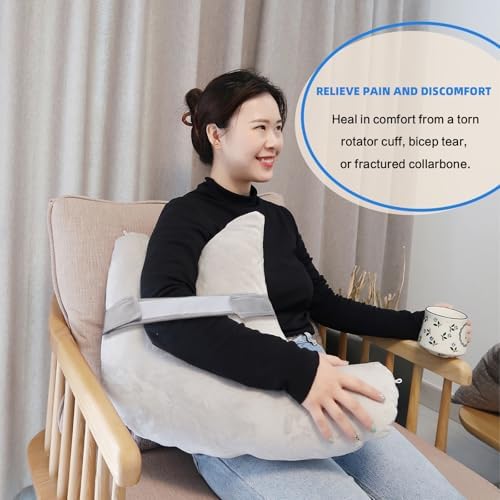 Shoulder Support Pillow with Adjustable Strap for Pain Relief