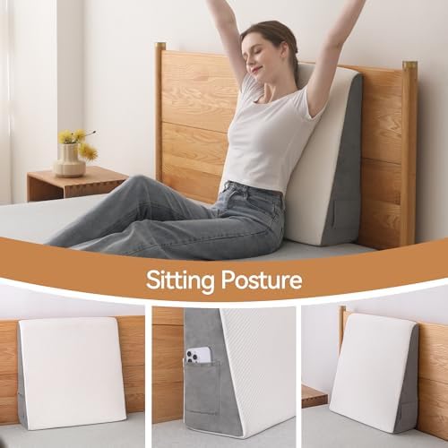 Hcore Bed Wedge Pillow for Sleeping and GERD Relief