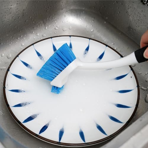 MOSOLAN 3-Piece Dish Brush Set with Scraper Edge