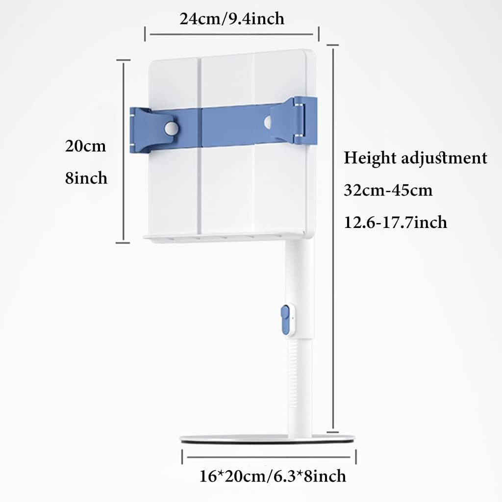 Adjustable Book Stand with Page Clips Ergonomic for Books Laptop