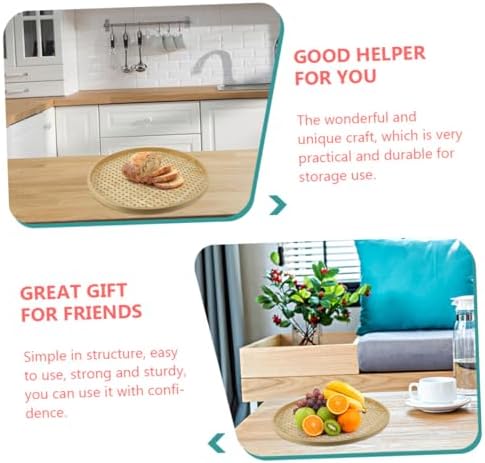 3pcs Natural Bamboo Colander Baskets with Cross Lid