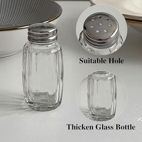 10pcs Small Glass Salt Pepper Shakers Set