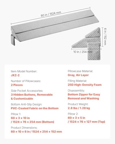 VEVOR Bed Gap Filler Pillow for Headboard