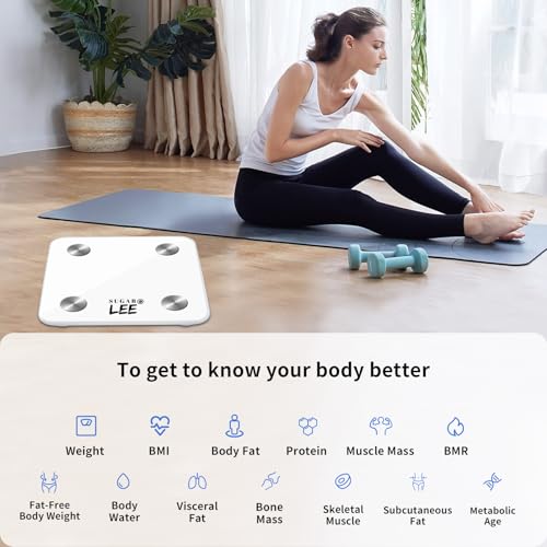 SugarLee Smart Body Fat Scale with 6mm Glass 500 LBS