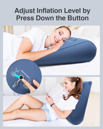 Luxtude Inflatable Wedge Pillow for Back Pain Relief and Travel