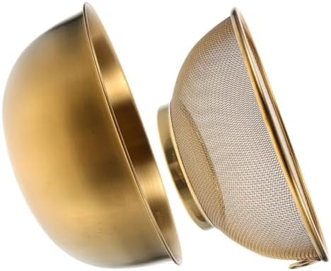 PRETYZOOM Stainless Steel Colander with Dipping Bowls Set