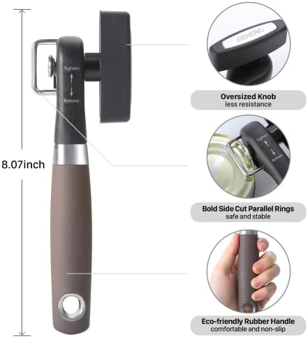 Beneno Smooth Edge Manual Can Opener with Durable Blade and Non-Slip Handle