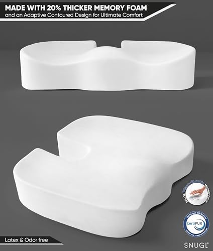 SNUGL Seat Cushion for Tailbone Back Pain Relief 1