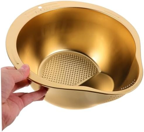 Convenient Colander with Fine Mesh for Rice and Vegetables