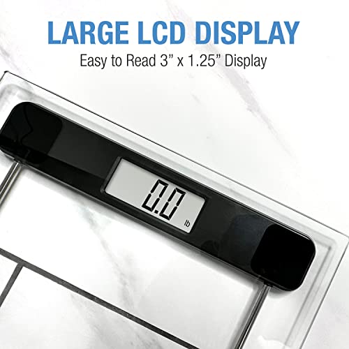 DMI Tempered Glass Digital Scale with Auto-on 440 LBS Capacity