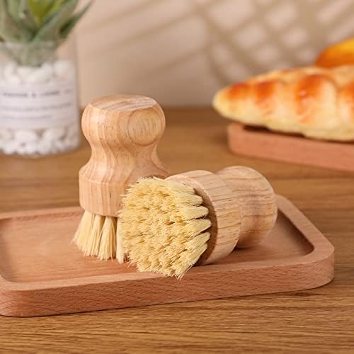 Nuenen 6-Pack Bamboo Dish Scrub Brushes Set