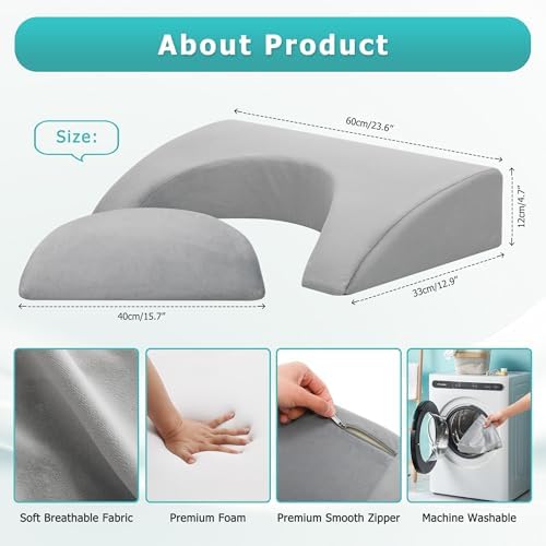 JFNoraiva 2IN1 Wedge Pillow for Back Pain Sleep Support
